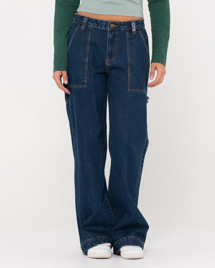 Rusty Billie Low Rise Carpenter Jean - Denim Blue (view 3)