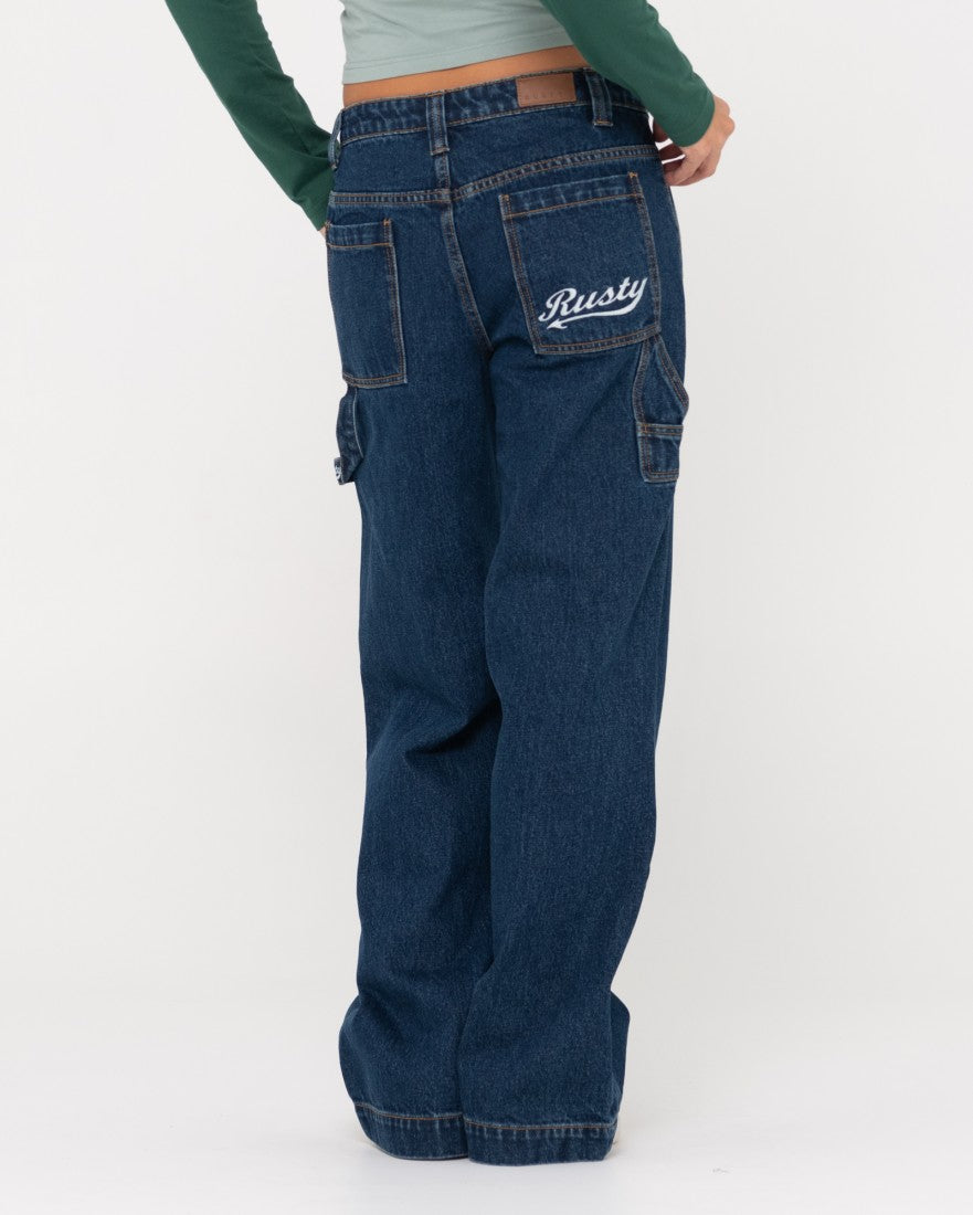 Rusty Billie Low Rise Carpenter Jean - Denim Blue (view 2)
