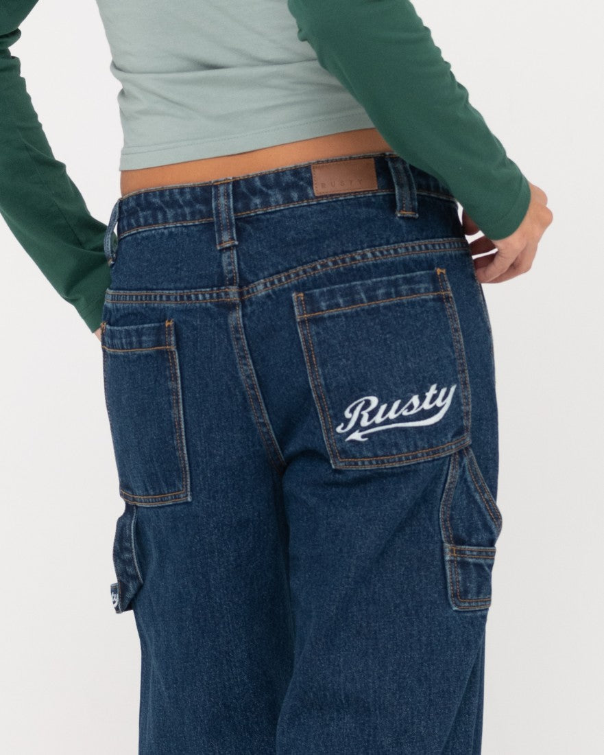 Billie Low Rise Carpenter Jean - Denim Blue