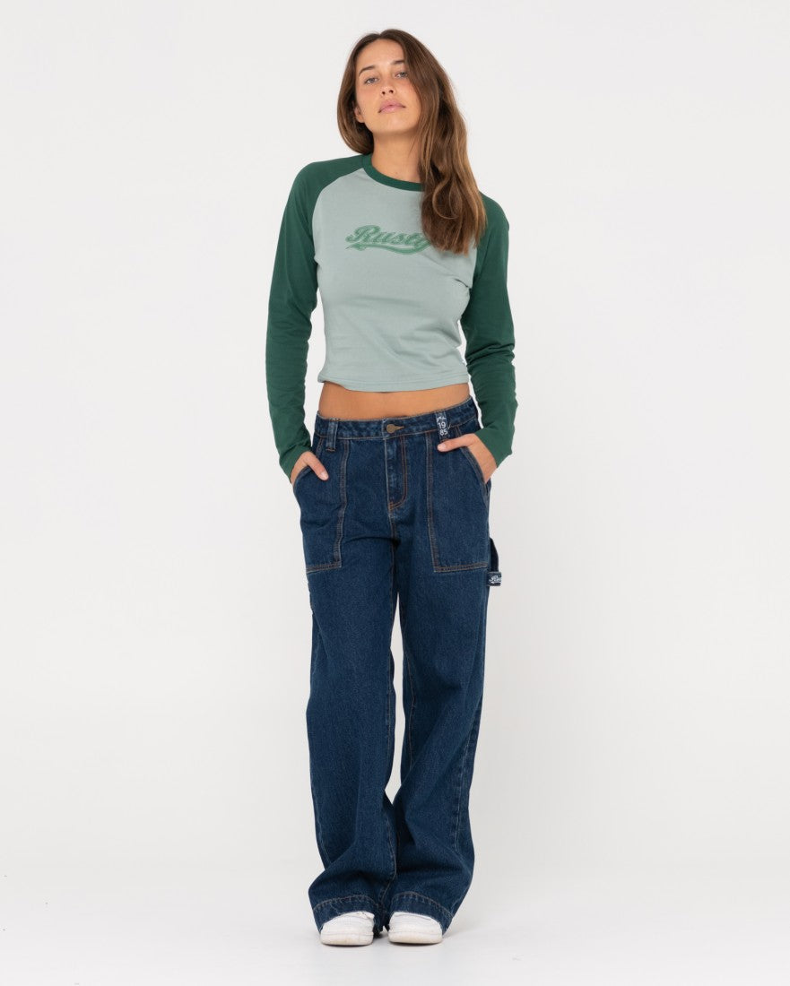 Rusty Billie Low Rise Carpenter Jean - Denim Blue