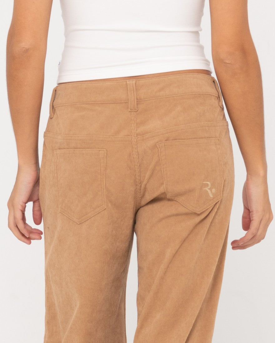The Secret Low Rise Wide Leg Cord Pant - Oat Milk