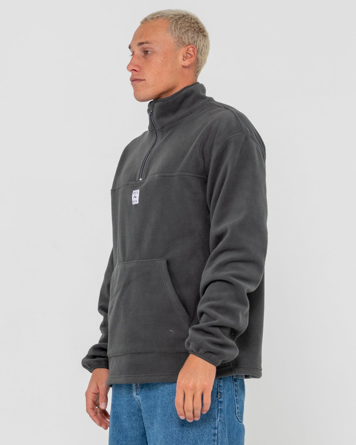 Rusty Core Division Polar Fleece Quarter Zip - Coal (view 3)