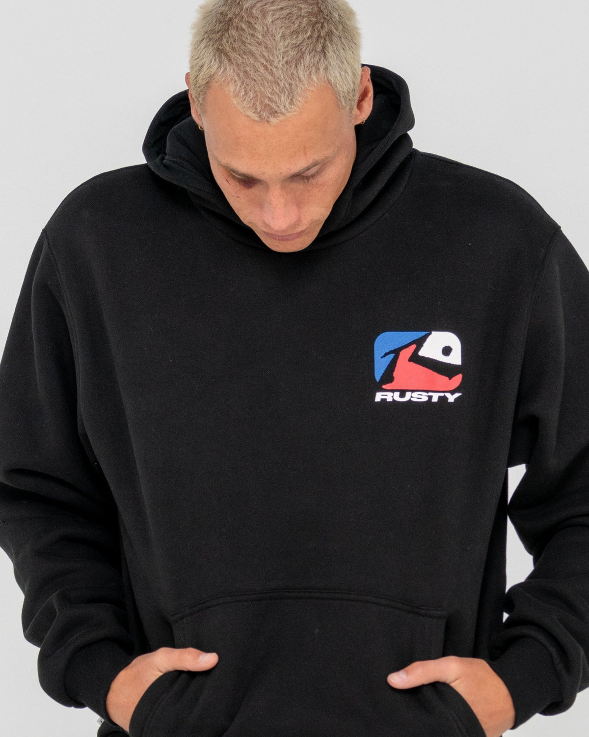 Rusty Phenom Hooded Fleece - Black (view 5)