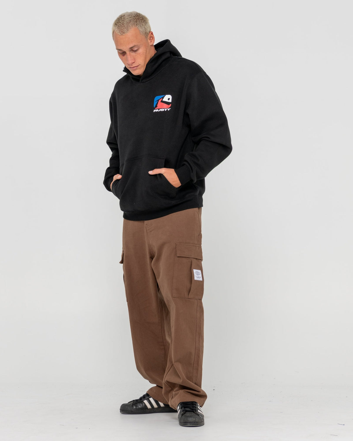 Rusty Phenom Hooded Fleece - Black (view 6)