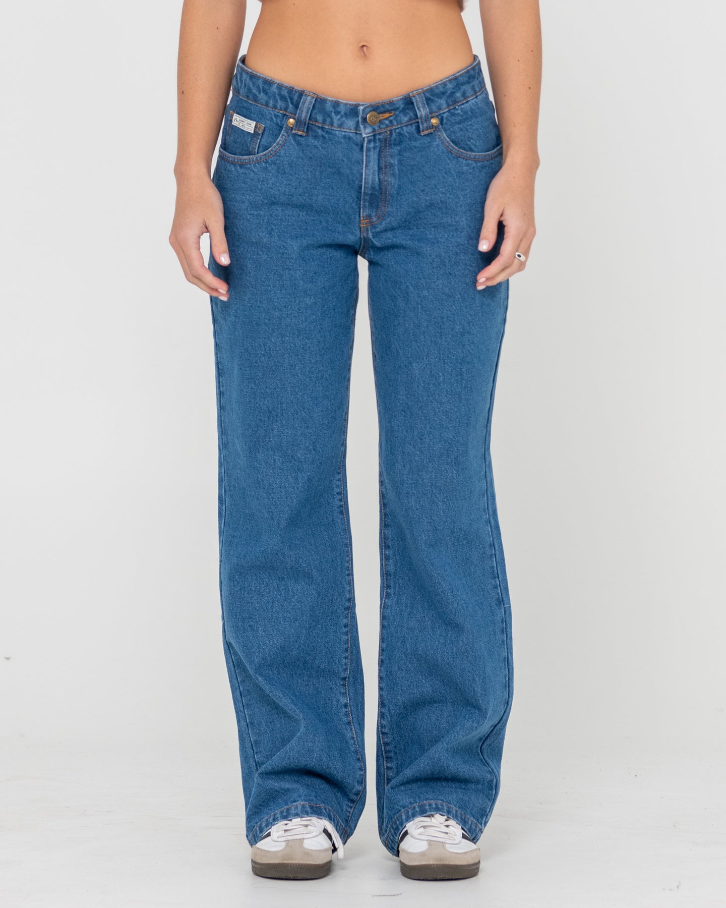 Rusty Suzy Straight Low Rise Jean - Authentic Blue (view 3)