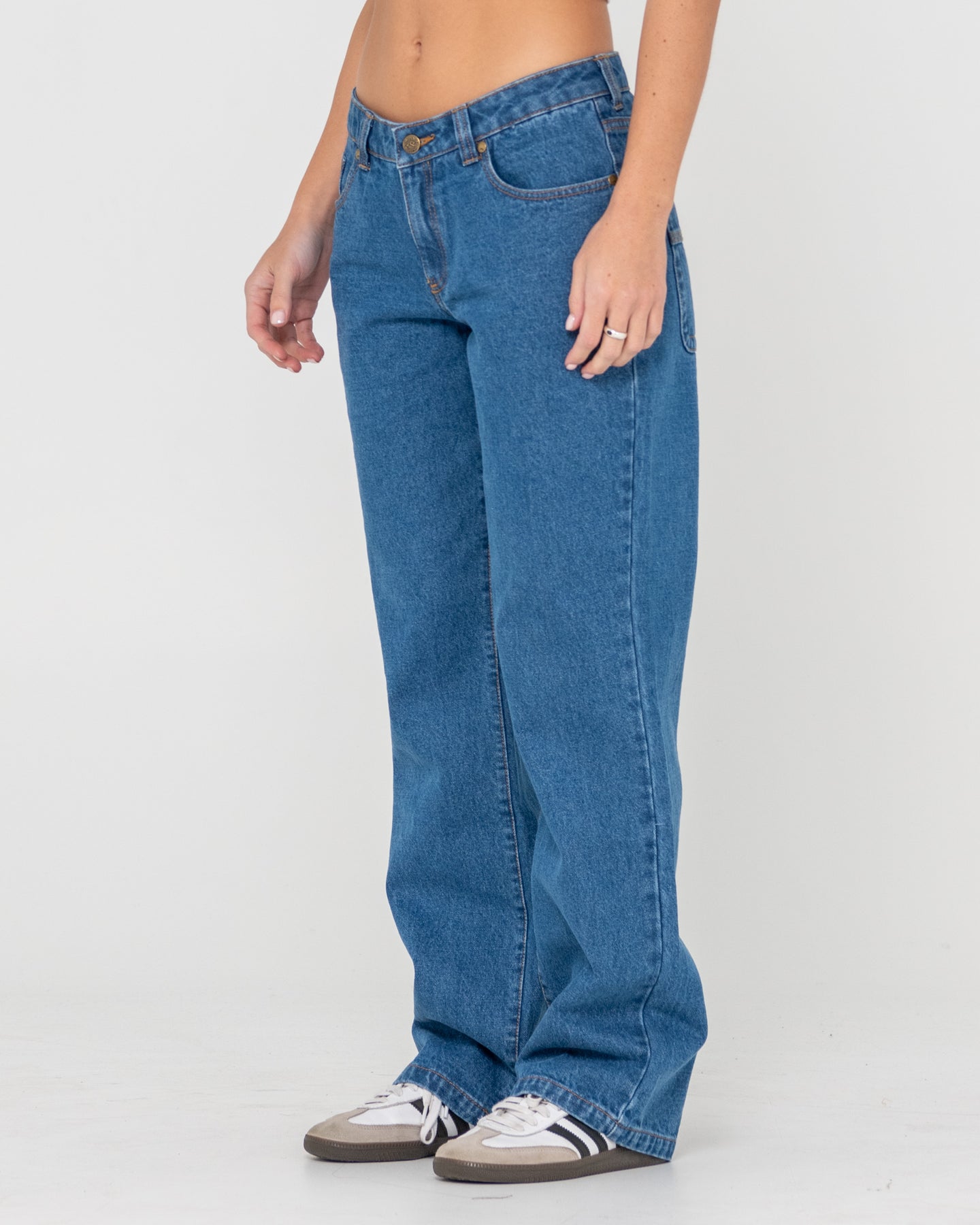 Rusty Suzy Straight Low Rise Jean - Authentic Blue (view 5)