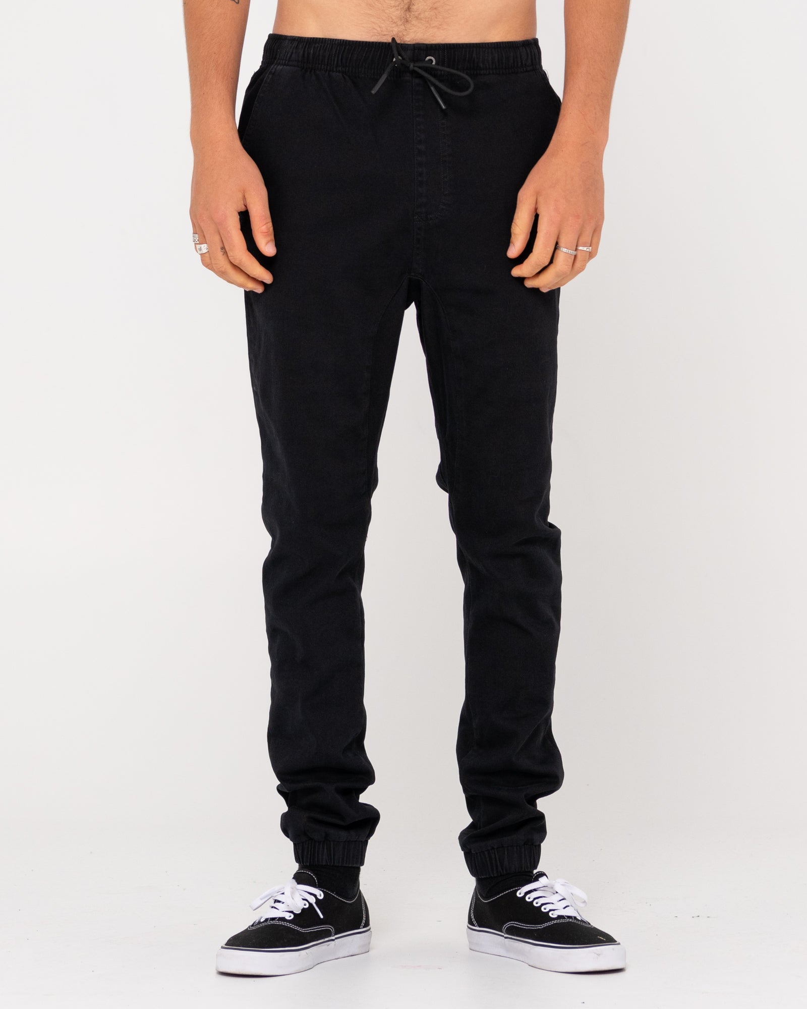 Rusty Hook Out Elastic Pant - Black (view 2)