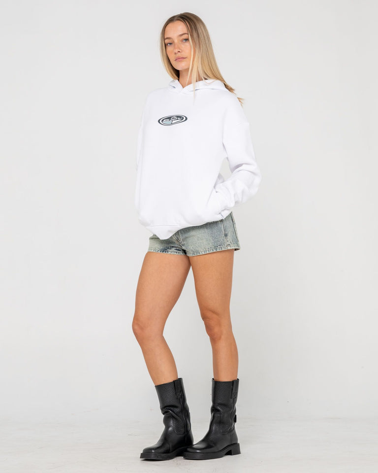 Rusty Throw Me A Disc Oversized Hood - White (view 2)