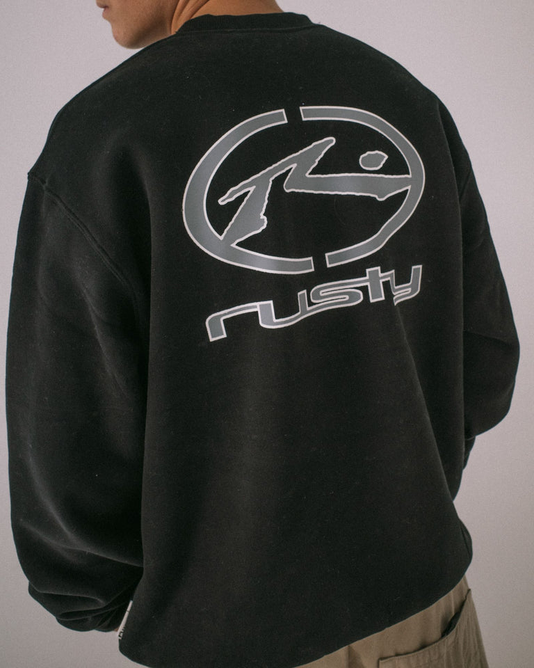 Rusty Turbo Crew Fleece - Black (view 7)