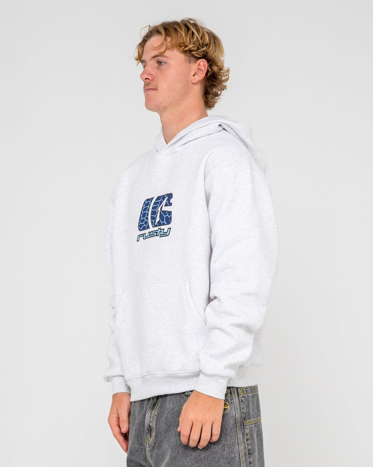 Rusty Predator Hooded Fleece - Ecru Marle (view 4)