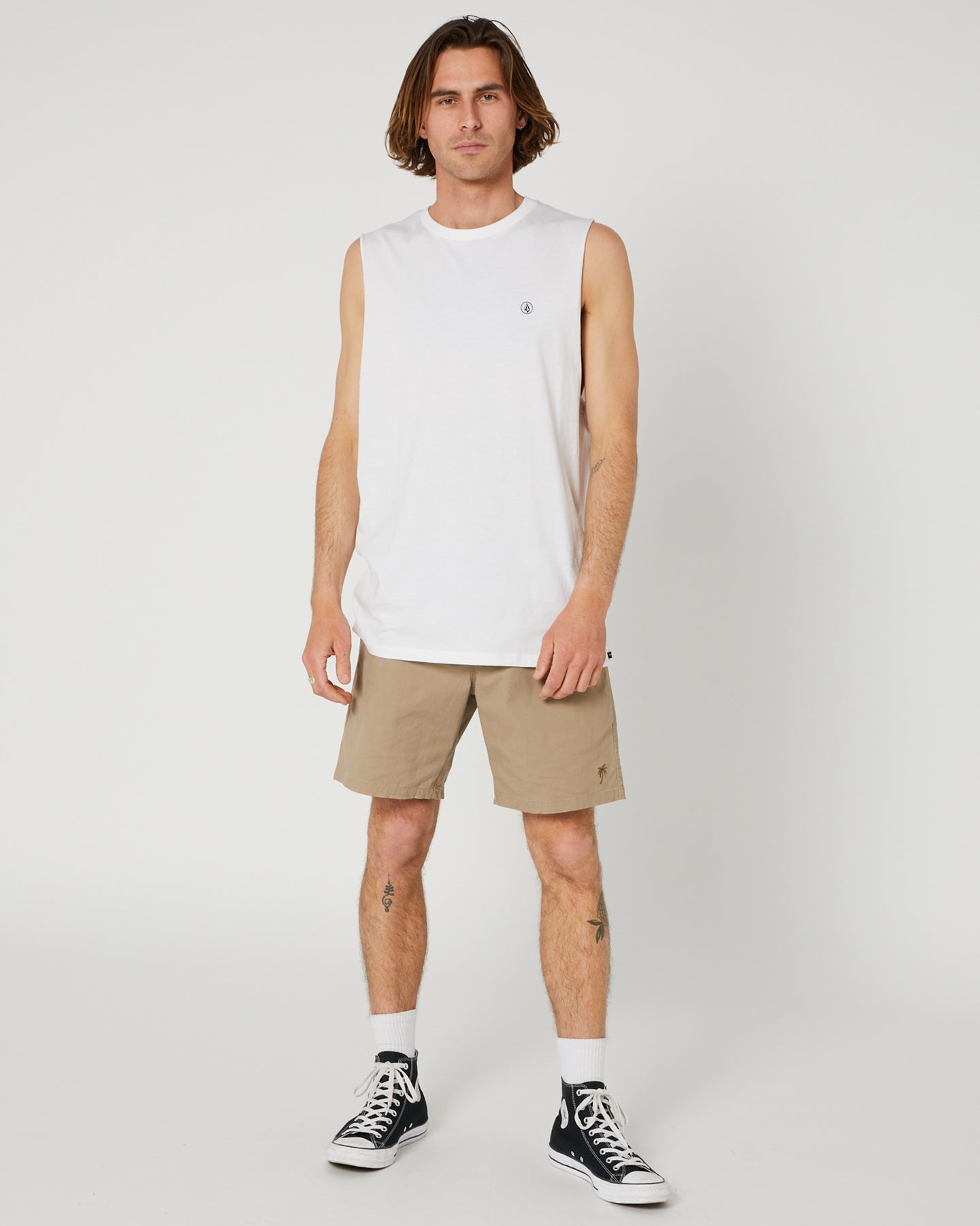 Volcom Solid Muscle Tank - White (view 2)