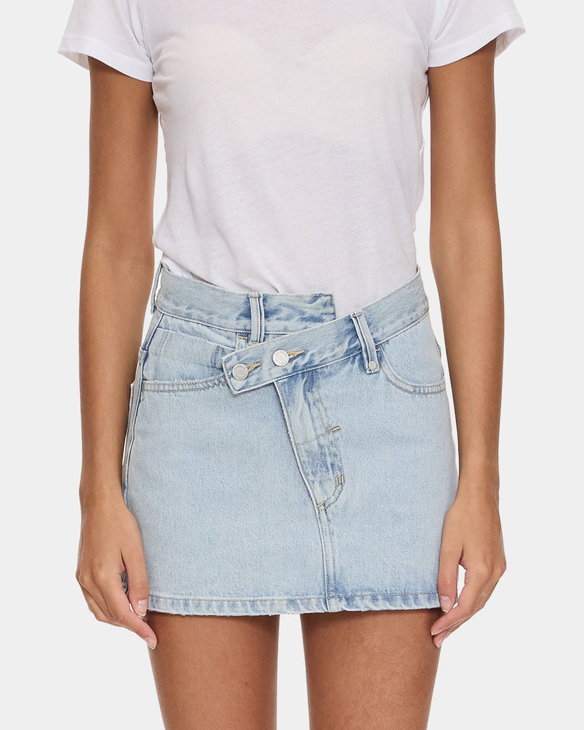 Thrills Kai Wrap Mid Rise Mini Skirt - Serenity Blue