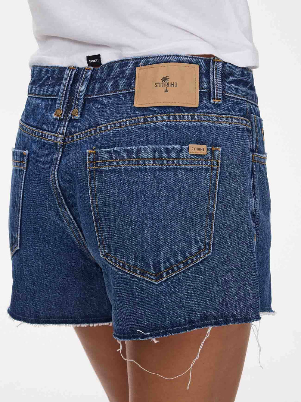 Thrills Lola Low Rise Baggy Short - Deep Vintage Blue (view 2)