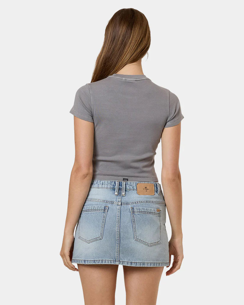 Die Fighting Mini Tee - Washed Grey