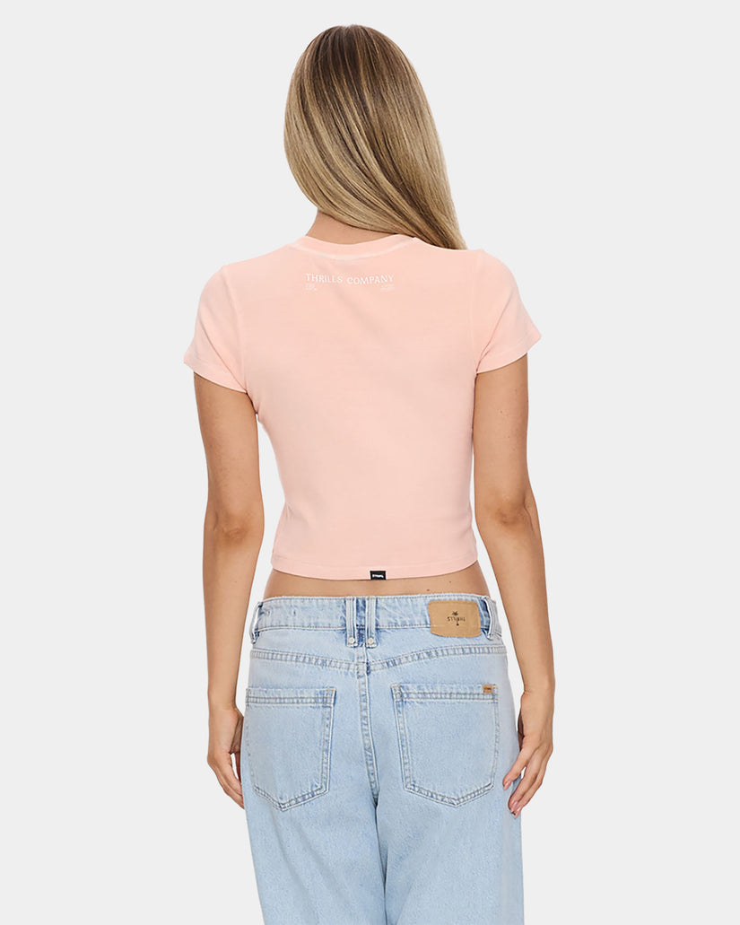 Thrills Nature Of Illusion Mini Tee - Rose Smoke (view 4)