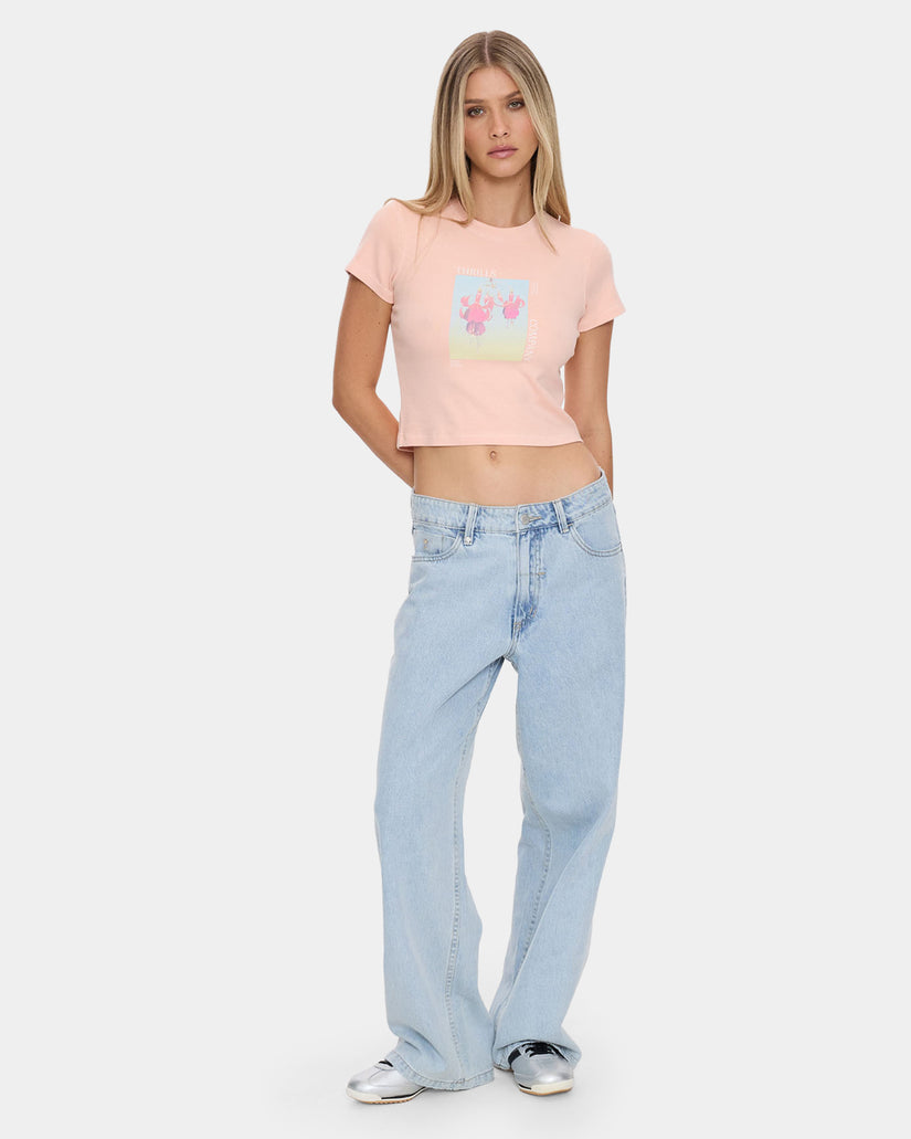 Thrills Nature Of Illusion Mini Tee - Rose Smoke (view 6)
