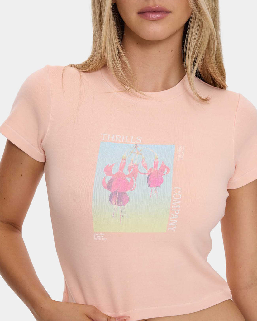 Thrills Nature Of Illusion Mini Tee - Rose Smoke (view 2)