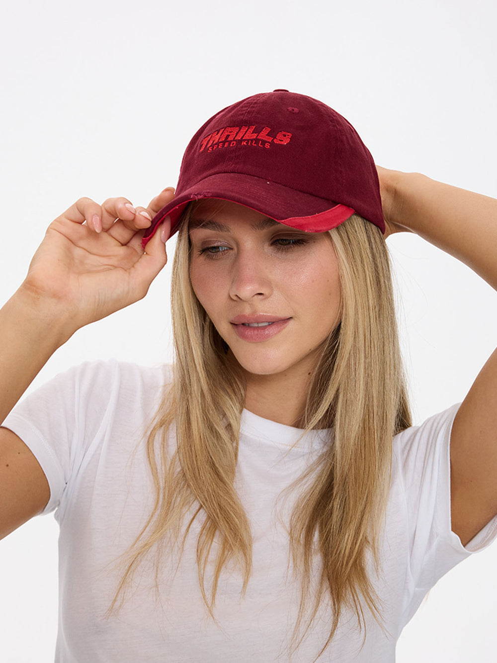Thrills Flashback 6 Panel Cap - Cabernet Red