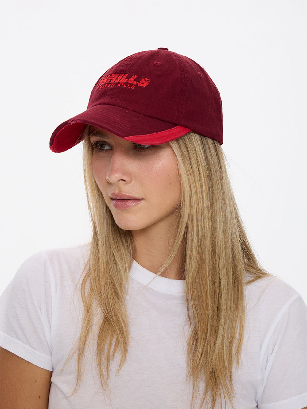 Thrills Flashback 6 Panel Cap - Cabernet Red (view 2)