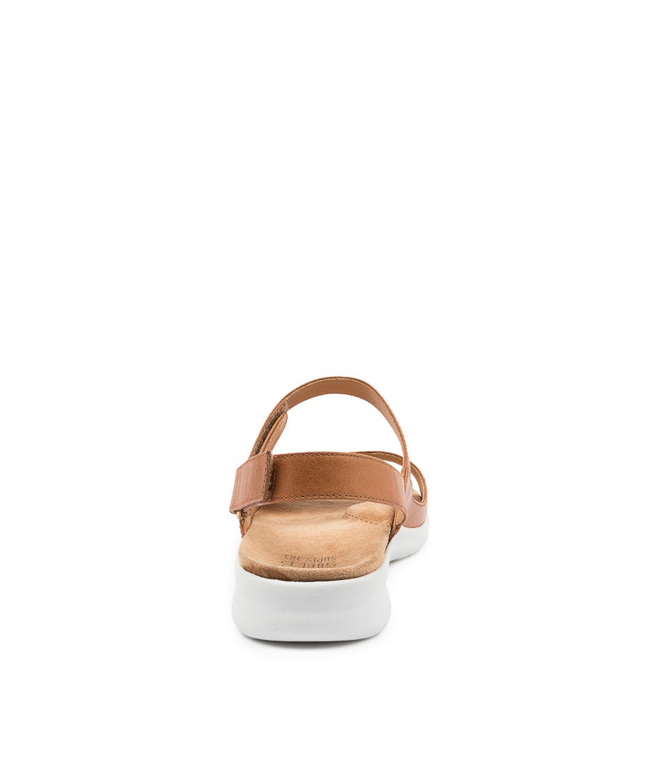 Ziera Benji XW Leather Sandal - Tan / White Sole (view 3)