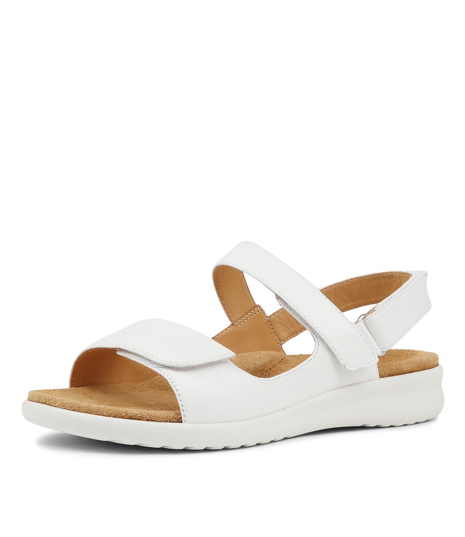 Ziera Benji XW Leather Sandal - Stone / White Sole (view 2)