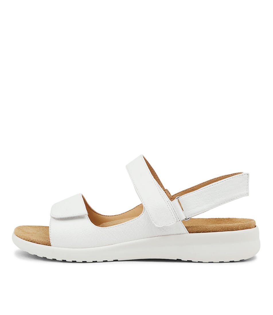 Ziera Benji XW Leather Sandal - Stone / White Sole