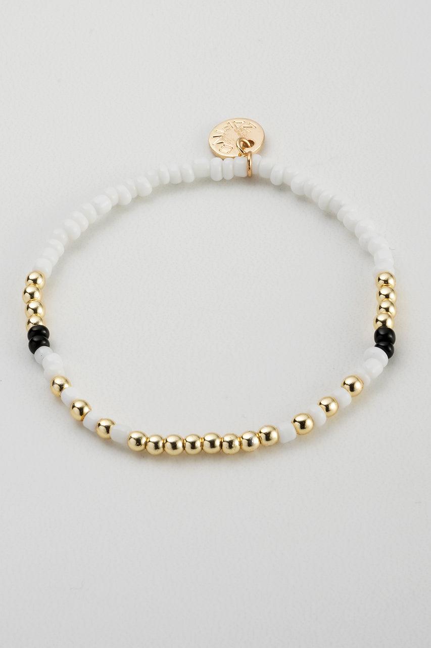 Mini Bead Bracelet - White