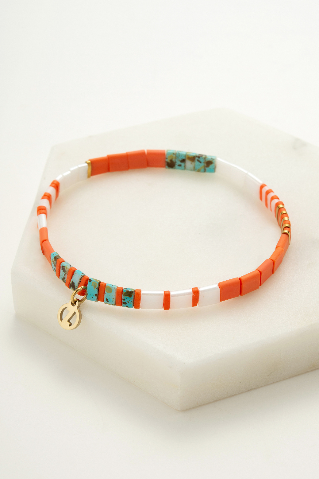 Zafino Tile Bracelet - Coral
