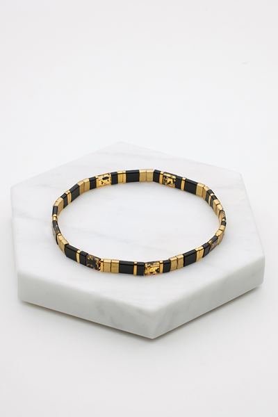 Zafino Tile Bracelet - Black / Brown