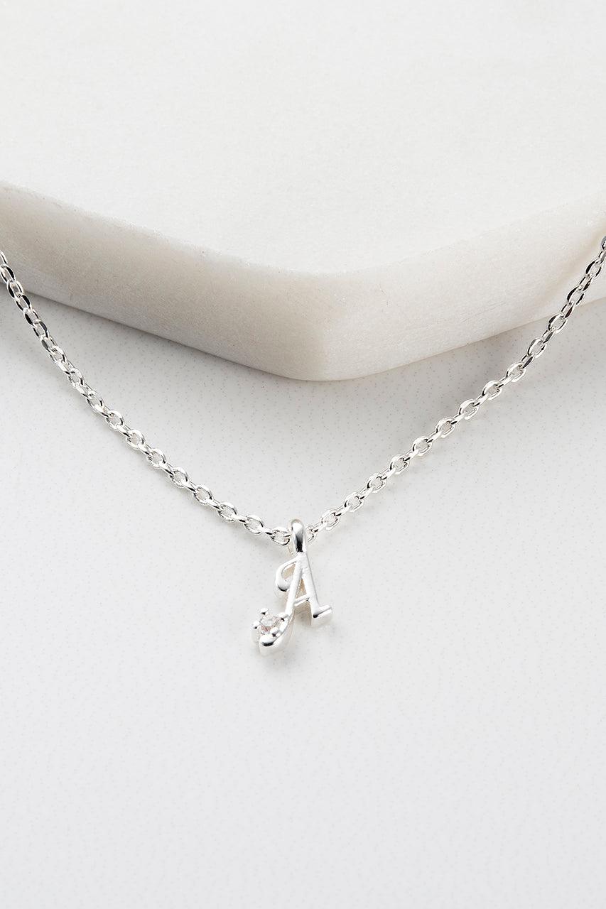Zafino Initial Necklace - Silver (view 2)
