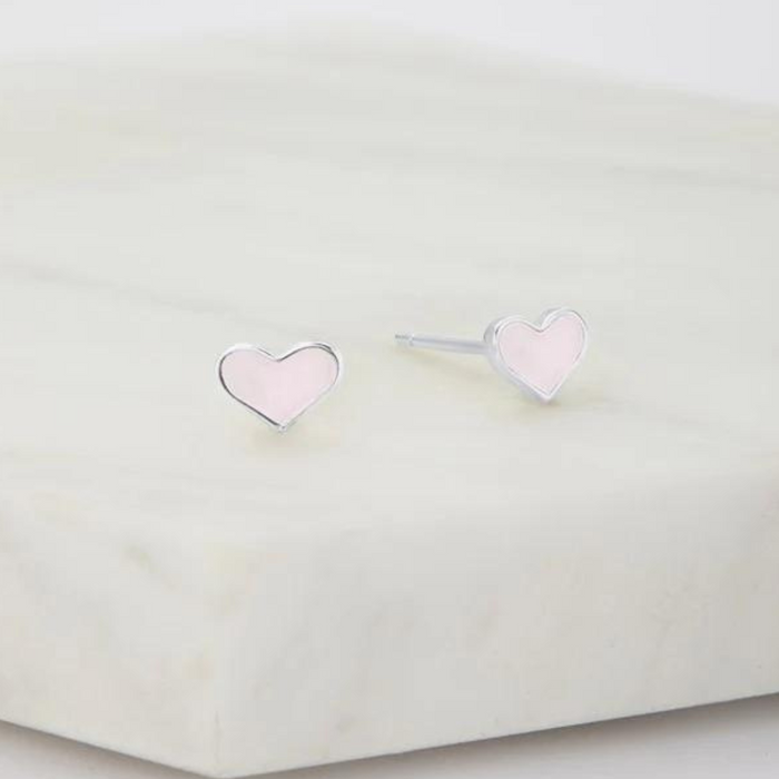 Love Stud Earring - 925 - Pink