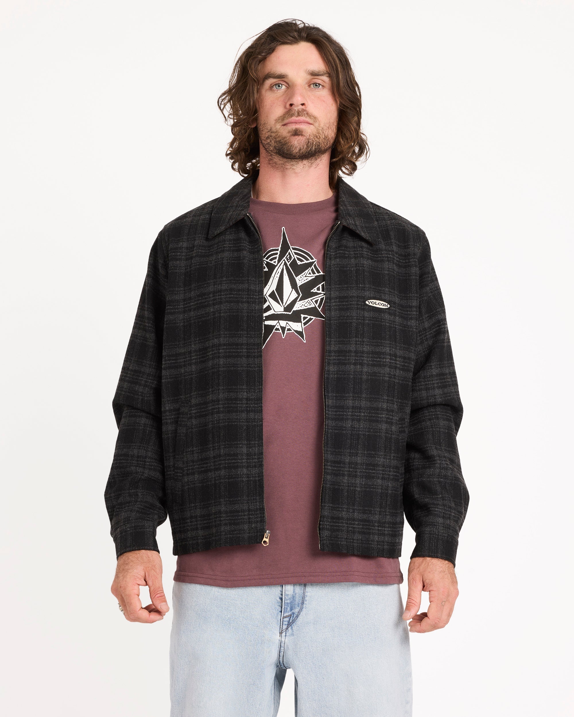 Volcom Avoider Jacket Black Grey