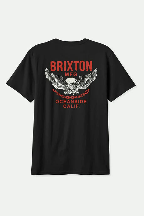 Brixton Waller Short Sleeve - Black Worn Wash