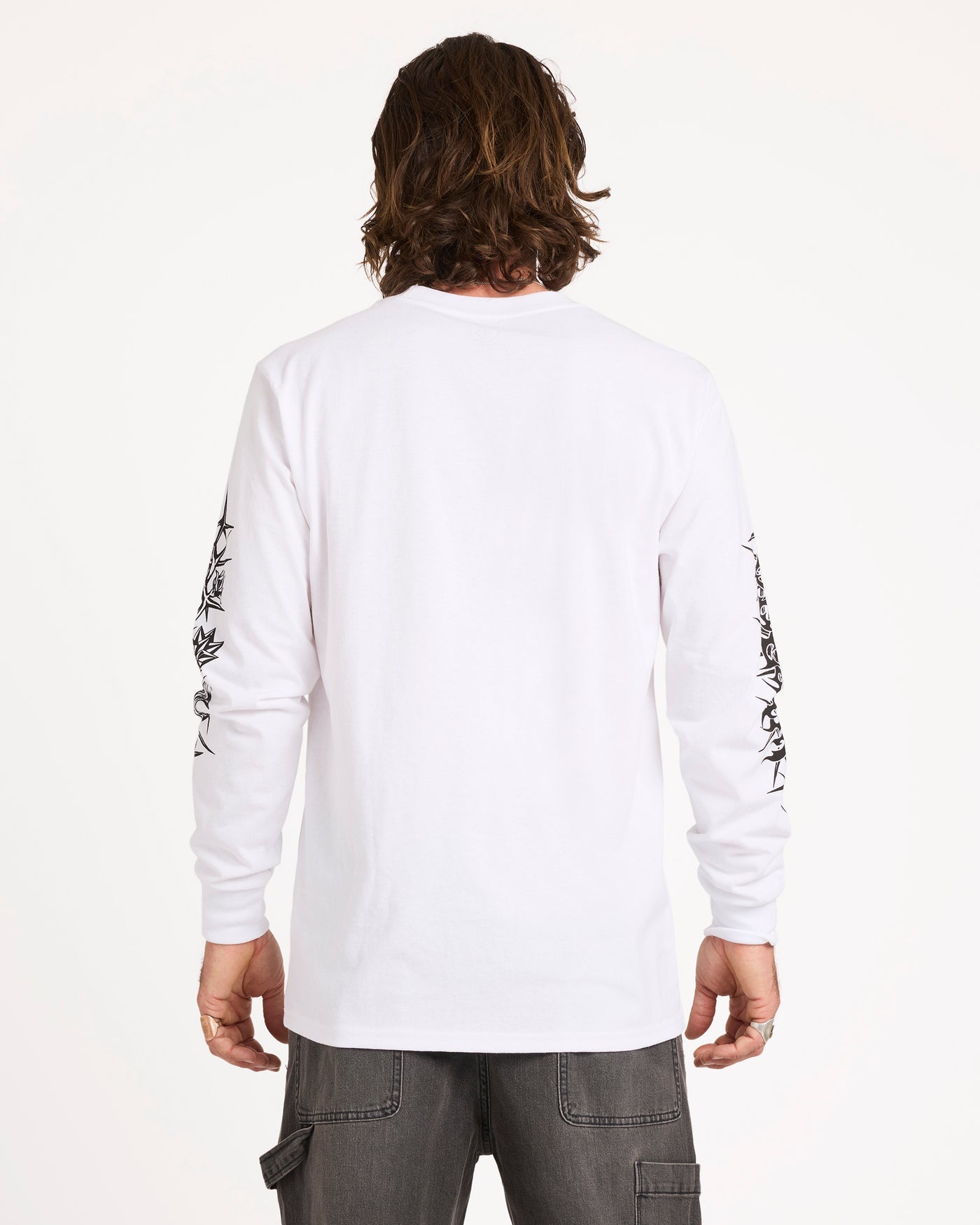 Volcom Die By The Stone Long Sleeve Tee - White (view 4)