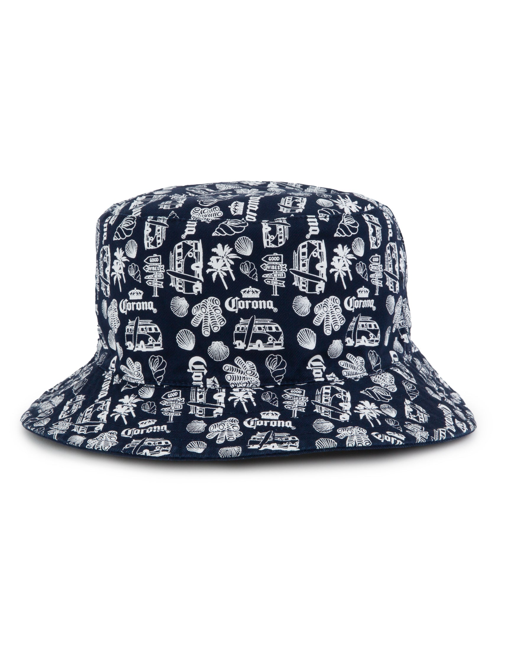 Corona Reversible Kombi Bucket hat in navy - reverse