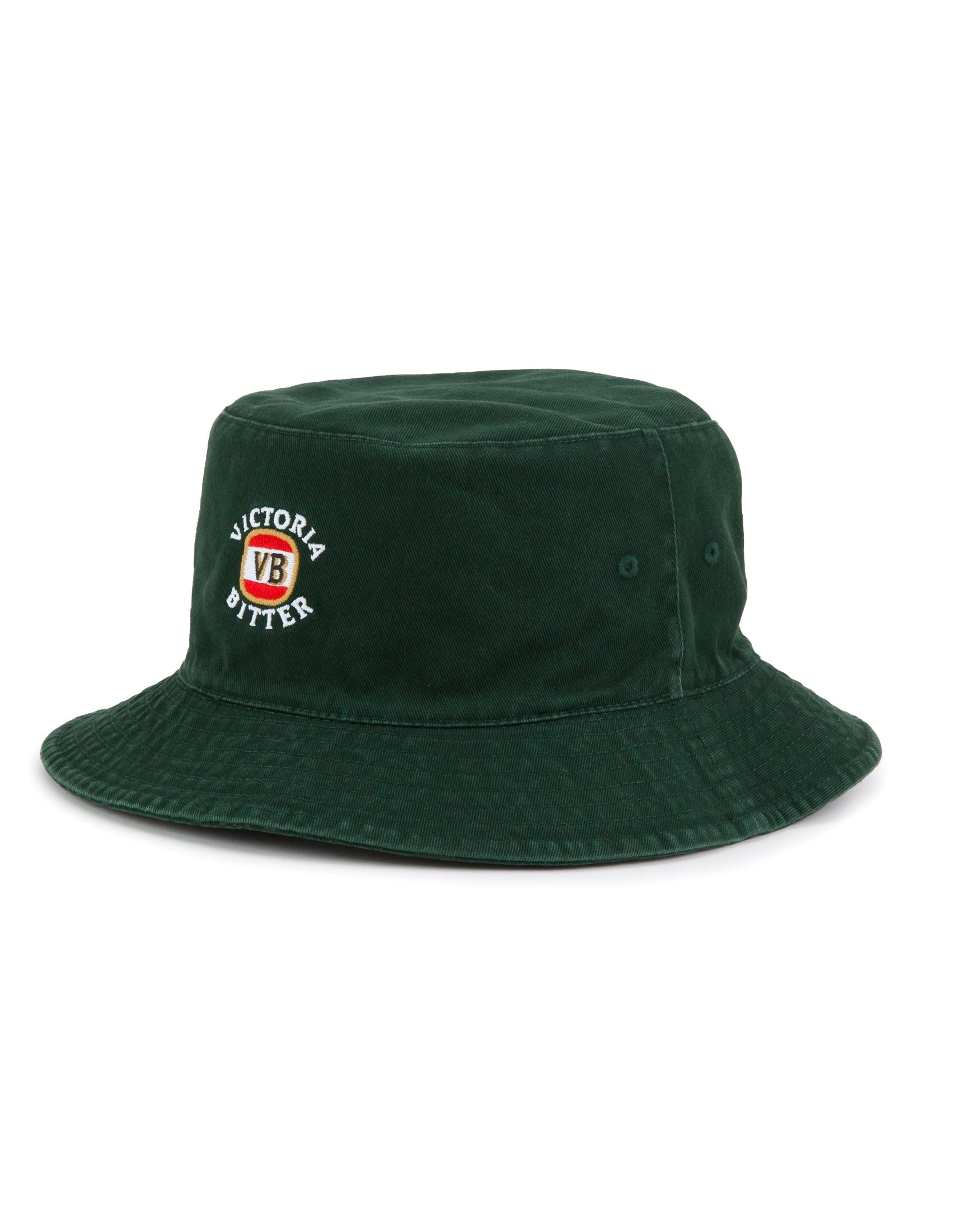 Victoria Bitter Tonal Reversible Bucket Hat in bottle green - detail