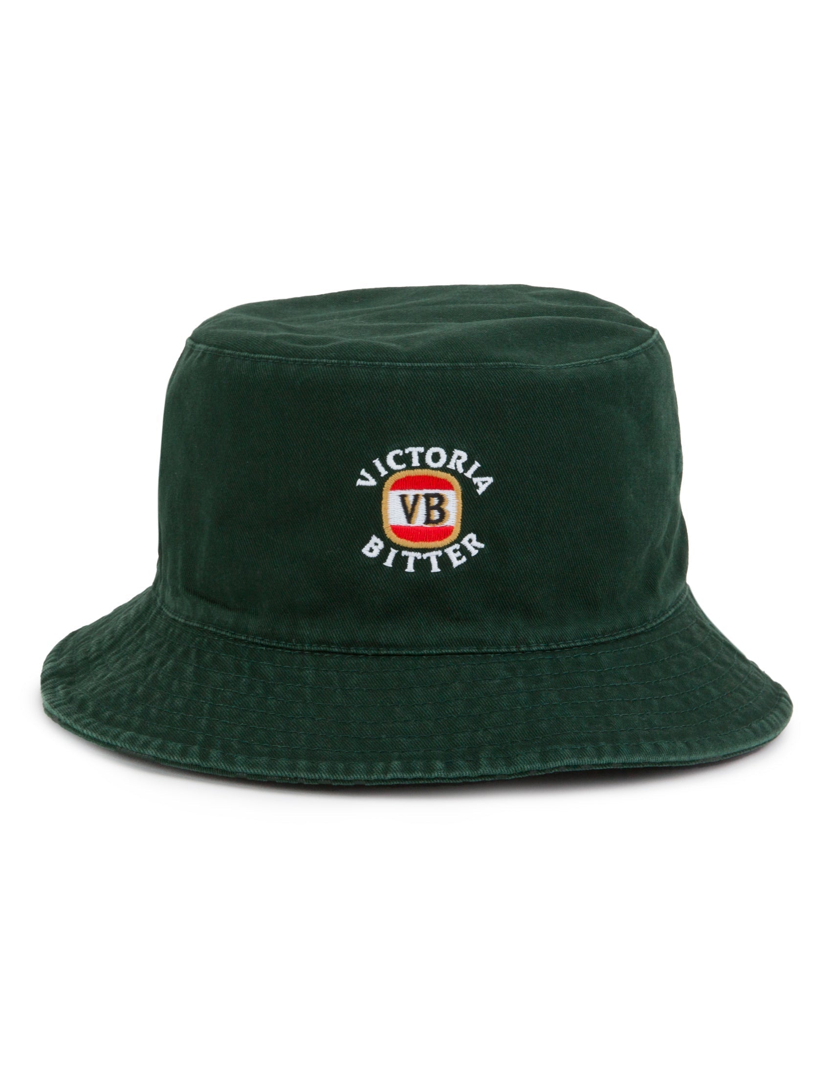 Victoria Bitter Tonal Reversible Bucket Hat in bottle green - side