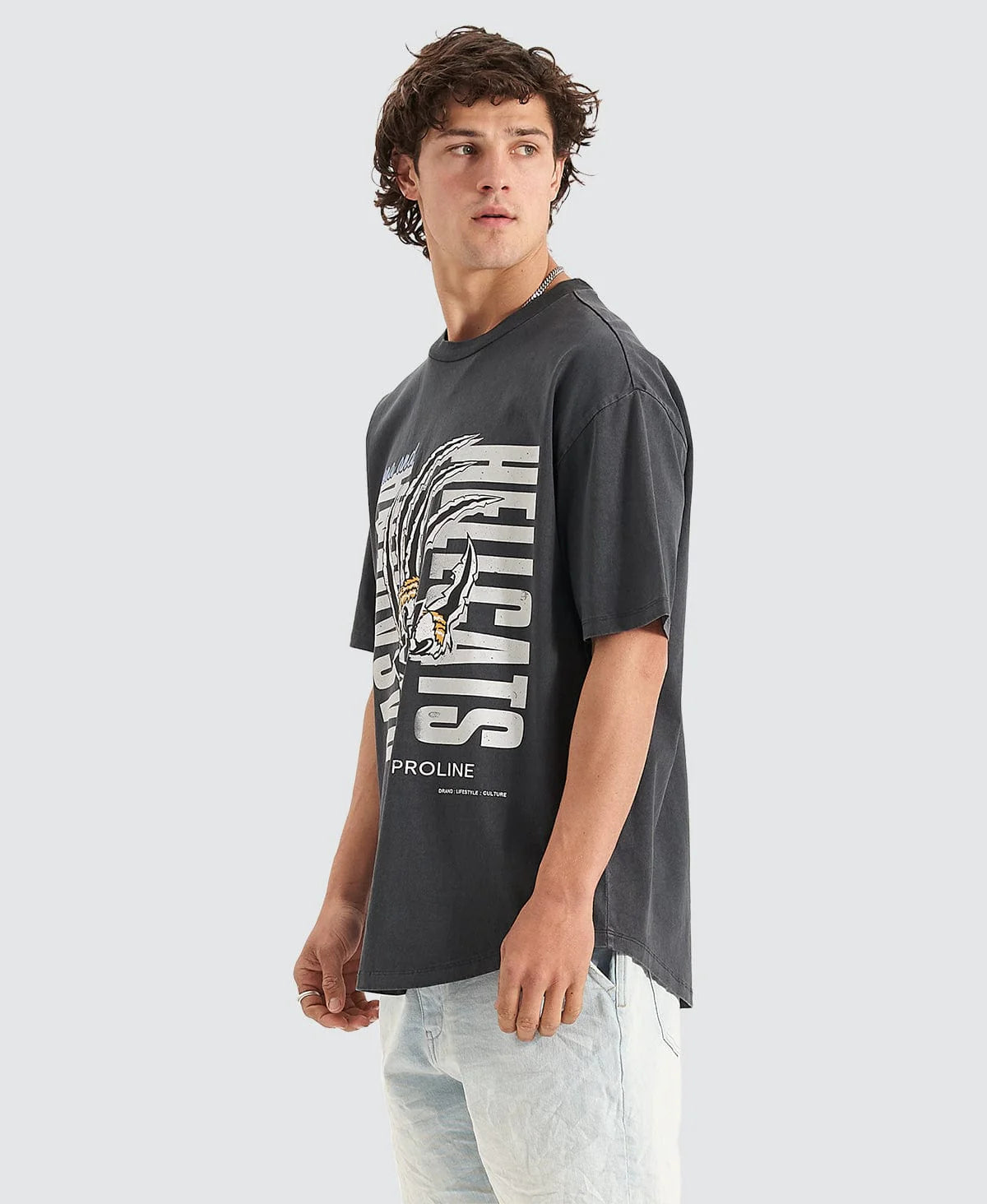 Hellcats Heavy Box Fit Tee - Pigment Asphalt