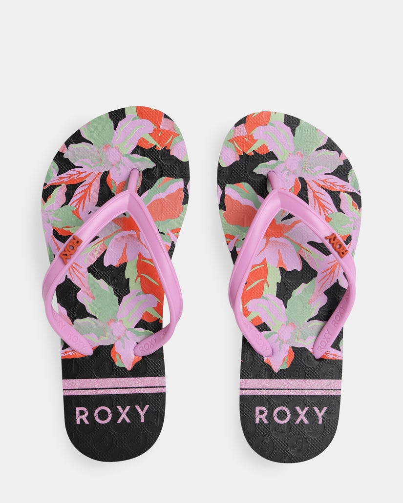 Roxy Viva Stamp II Flip Flops - Black Multi