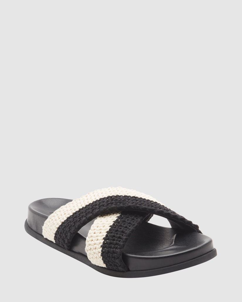 Roxy Syenna Slides - Black / Cream (view 3)