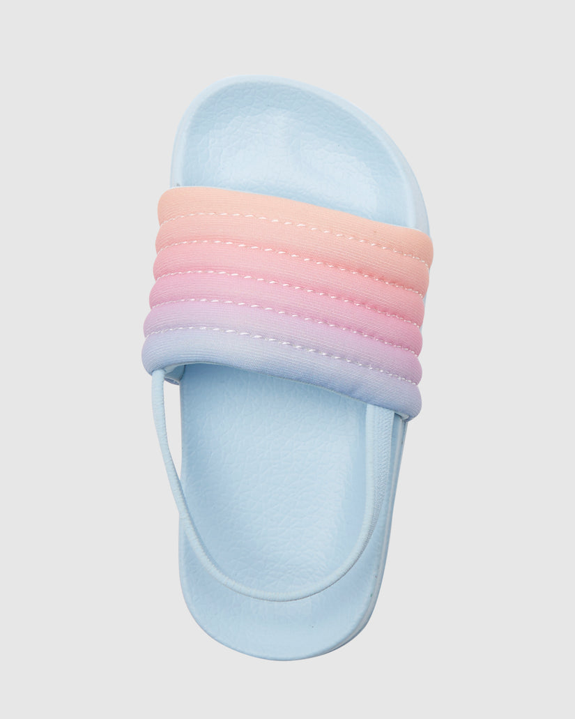 Slippy Ribbed Sandals - Light Blue