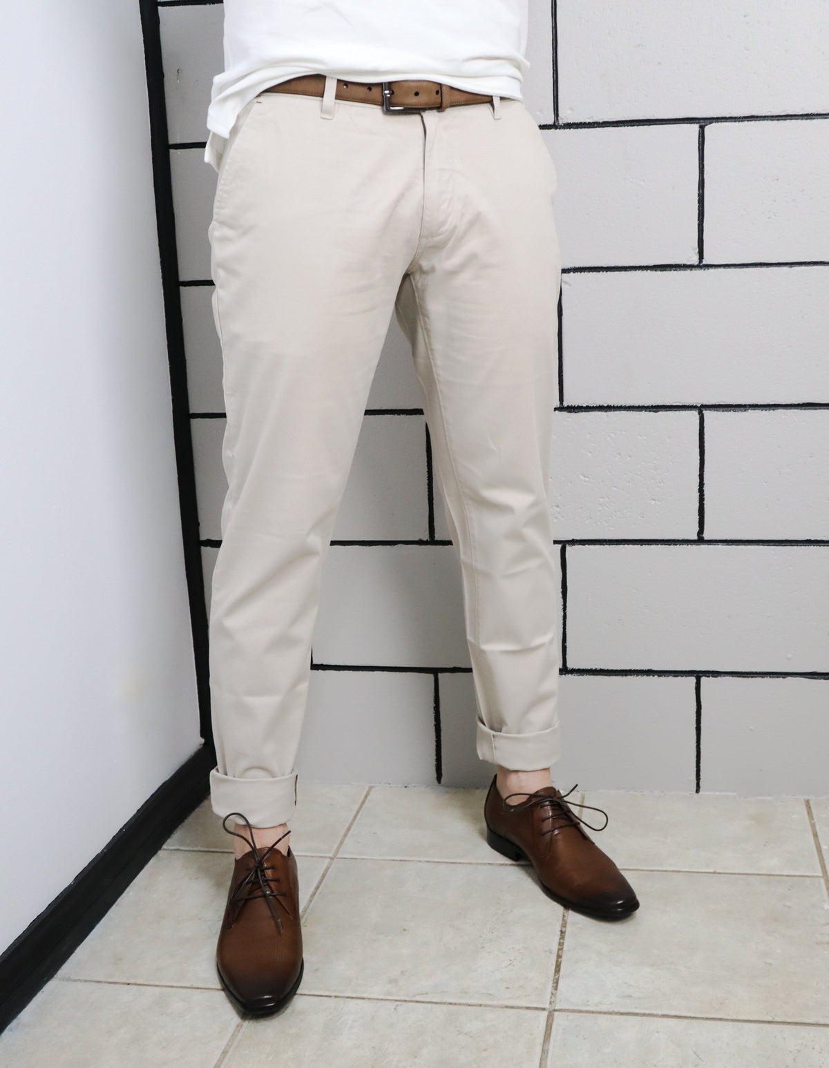 Nickel Links Chino in beige