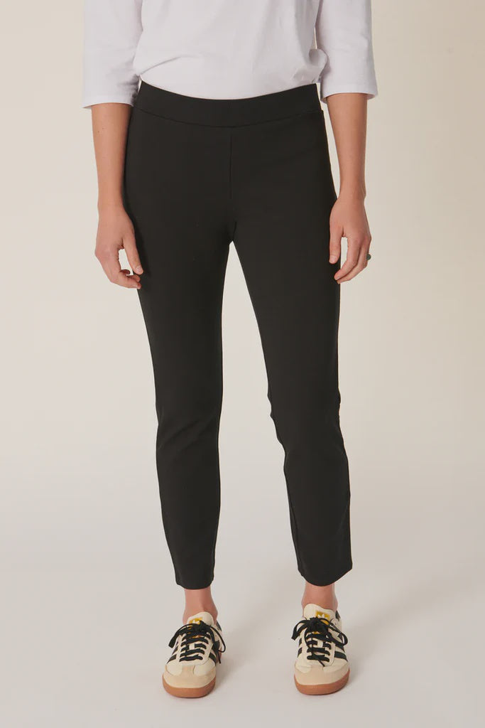 Slim Leg Ponte Pant - Black