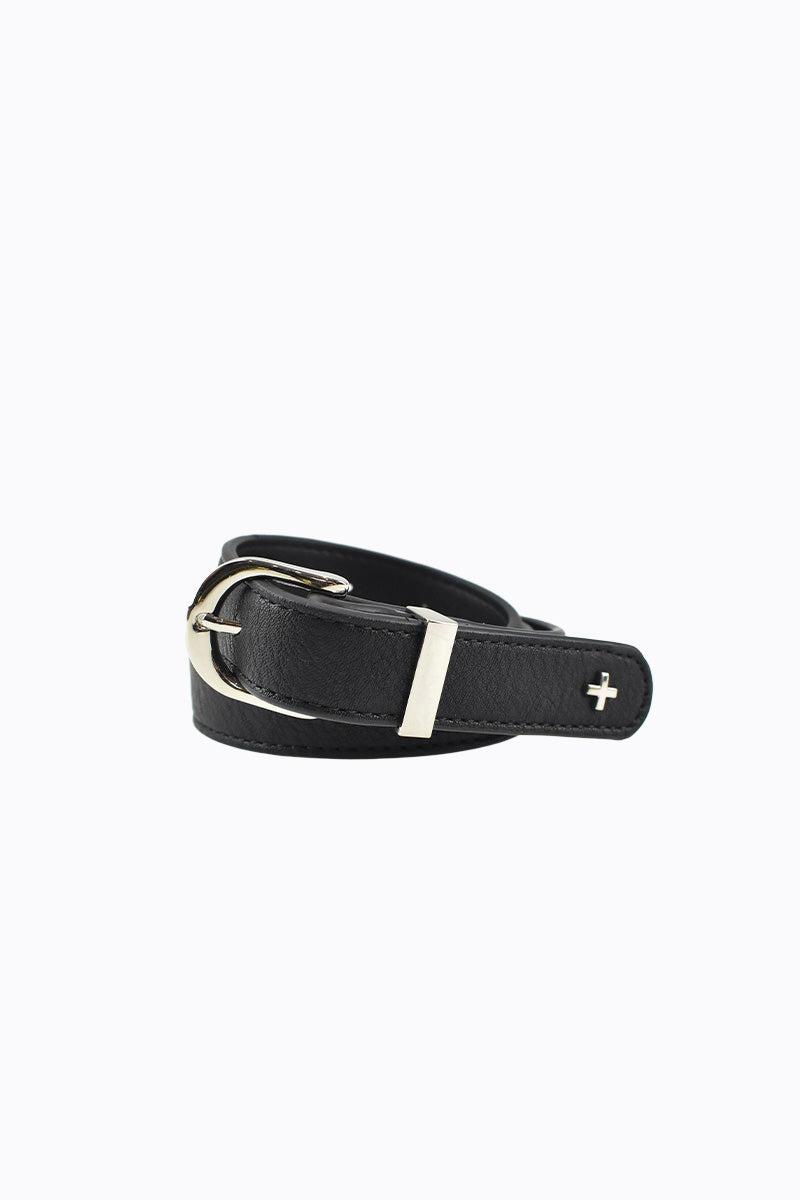 Peta + Jain Kendrick Jean Belt Black Silver - flat view