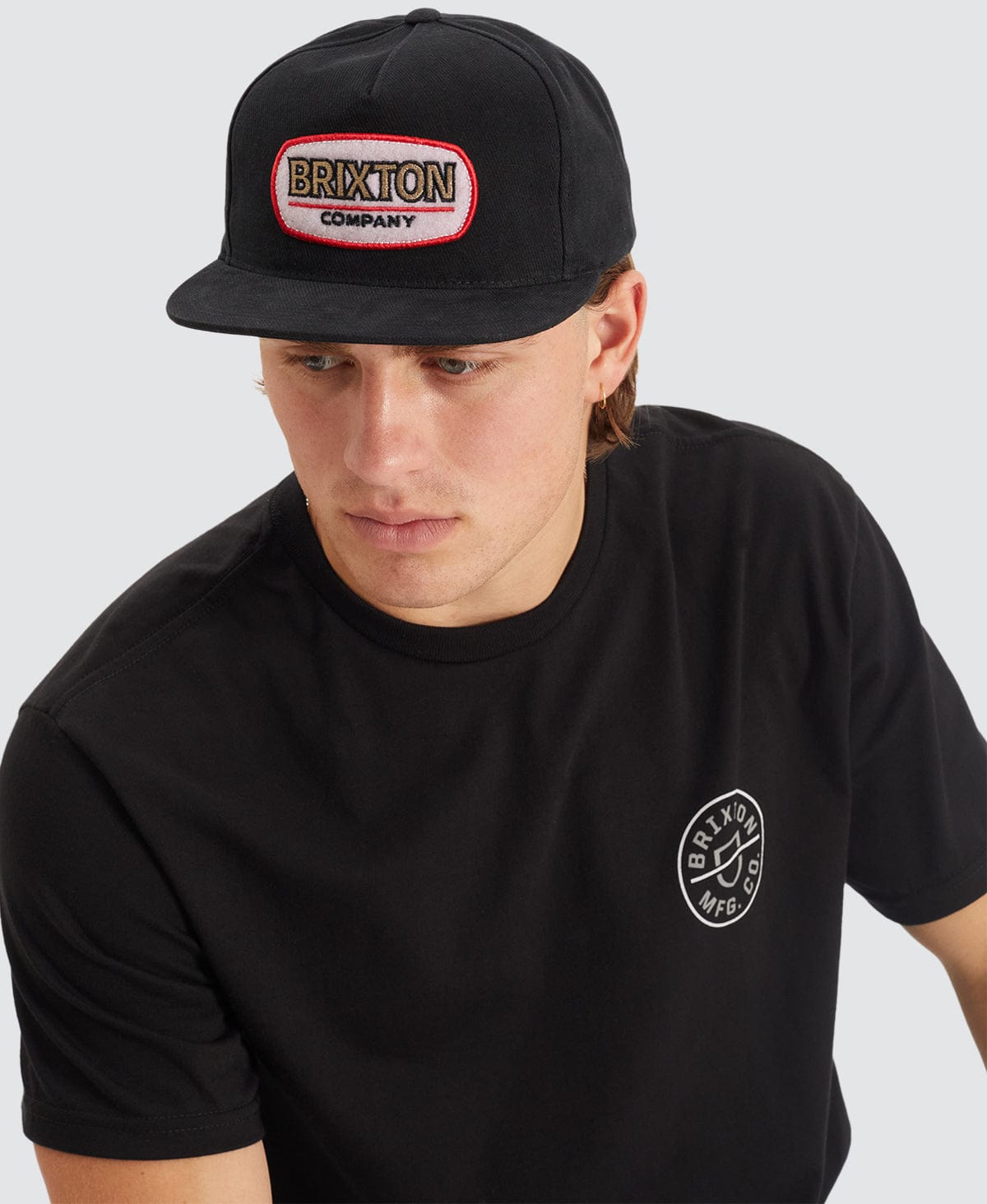Brixton Canyon MP Snapback in Black - detail