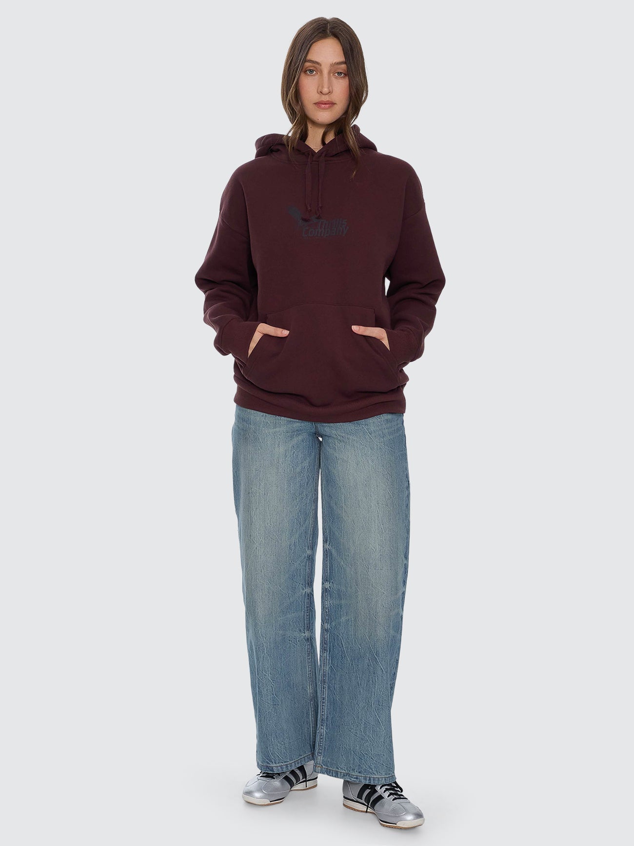 Thrills Chaos And Calm Slouch Hood - Bitter Chocolate (view 2)