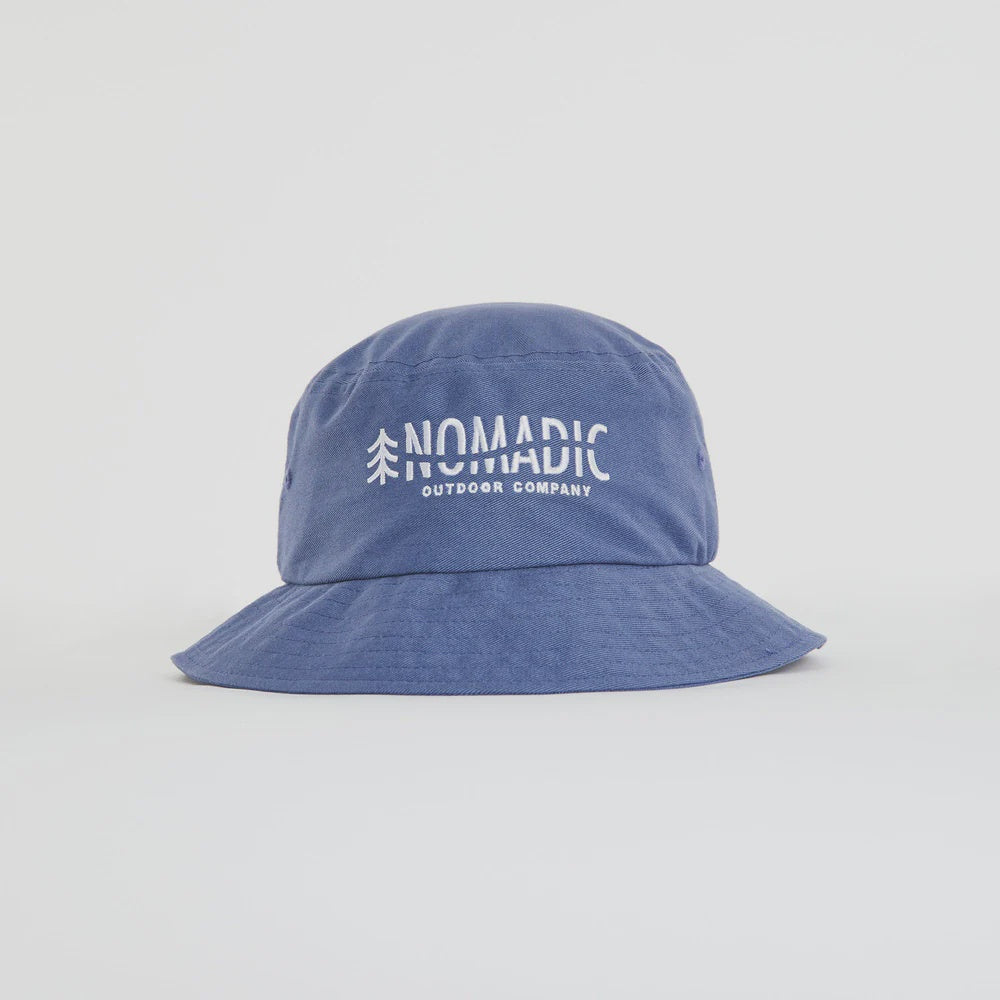Nomadic Coastline bucket hat in coastal blue with embroidered logo
