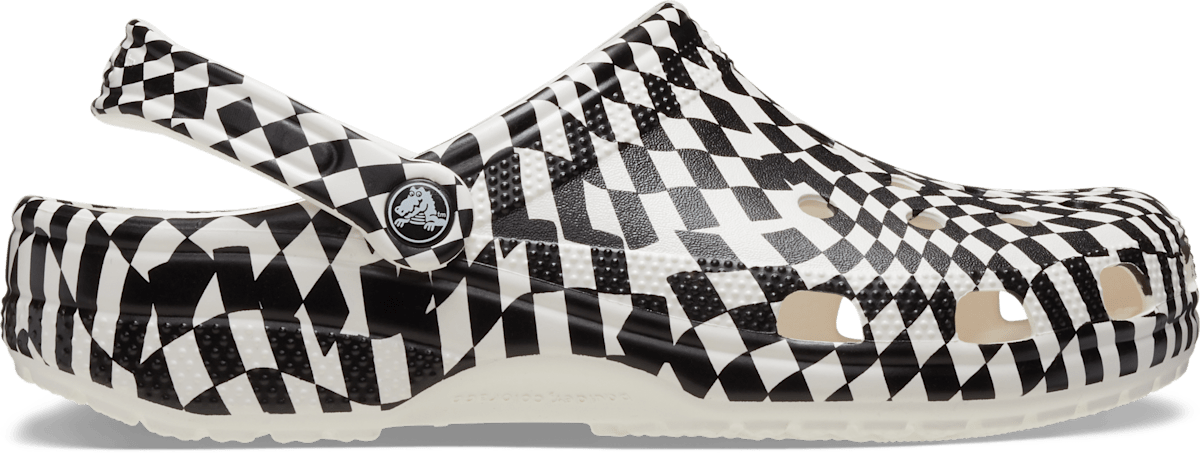 Crocs Classic Warped Checker Clog White/Black
