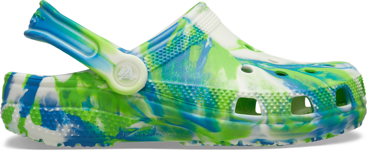 Crocs Toddler Classic Glow Marbled Clog Prep Blue/Multi