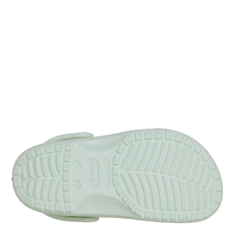 Crocs Kids Classic Clog Mint Tint, sole view